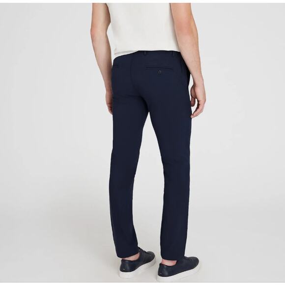 Club Monaco Connor Tech Pant Mens 31X32 Navy Blue Tapered Slim Pants Stretch - Picture 2 of 16